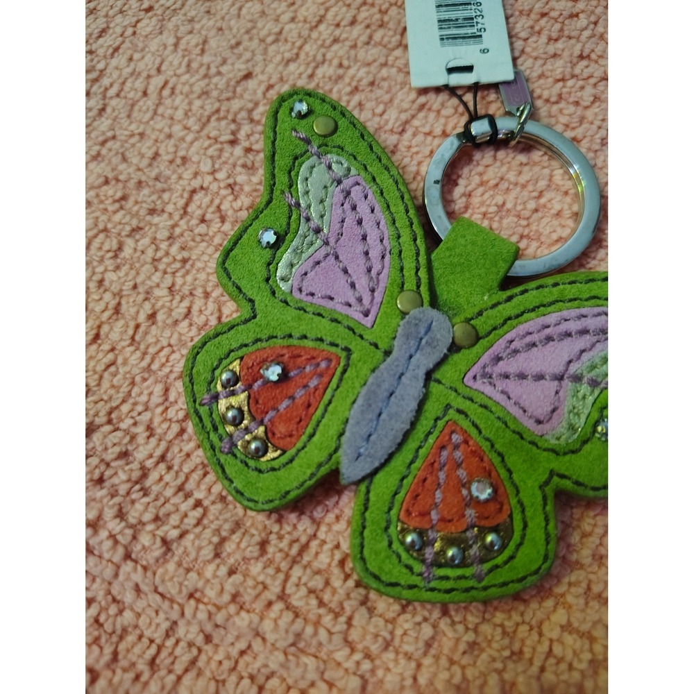 Coach Vintage Butterfly Charm - Suede, leather, silver hardware - Rare - Picture 8 of 9